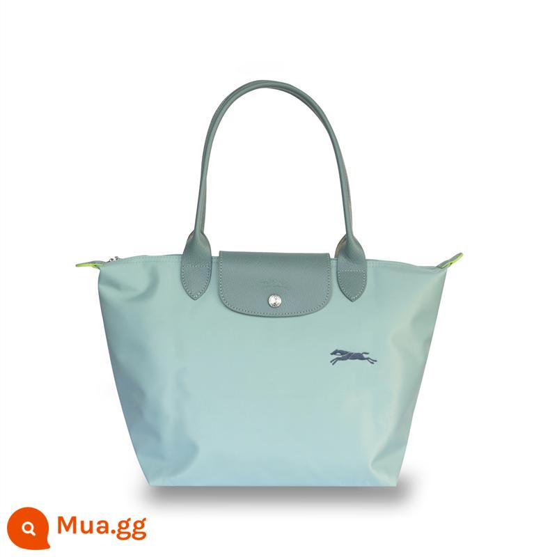 Pháp Longchamp 法 Bánh bao Nylon Bóng tay lớn Túi xách gấp túi, Túi mua sắm Túi mua sắm Túi Túi phụ nữ Túi phụ nữ Túi phụ nữ - Tay cầm dài lớn màu xanh hồ