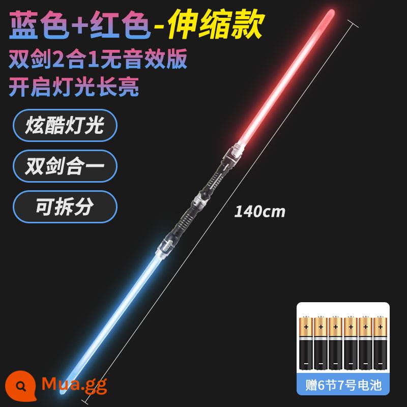 Ánh Sáng Saber Thanh Kiếm Laser Chiến Tranh Giữa Các Vì Sao Có Thể Thu Vào Không Đèn Ống Chính Hãng Đèn Laser Lên Dính Douyin Trang Đồ Chơi - 2 chiếc [đỏ + xanh] 140cm có thể thu vào - đèn không có hiệu ứng âm thanh