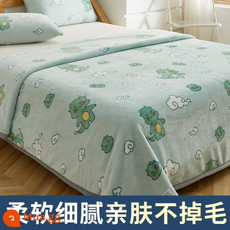 Sữa chăn lông cừu san hô flannel chăn mùa đông nệm cộng với nhung dày giường giường đơn ký túc xá - Dễ thương