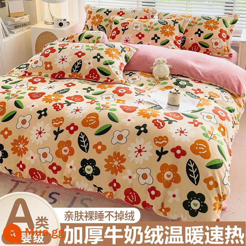 Mùa đông Coral Velvet Quilting Singer Sữa B) - khu vườn mơ ước