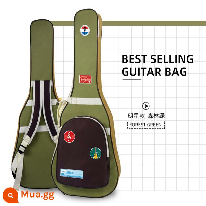 Dân gian đàn guitar túi 41 inch dày cao cấp 38 inch 39 inch 40 inch đàn guitar acoustic ba lô chống nước buổi biểu diễn túi thích hợp - Mẫu phổ thông 40 inch 41 inch Youth Green