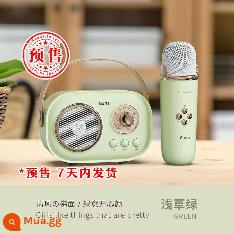 Gurta âm thanh micro karaoke bluetooth loa gia đình KTV nhỏ hát karaoke gia đình micro âm thanh Tất cả - Micro đơn màu xanh lá cây Asakusa