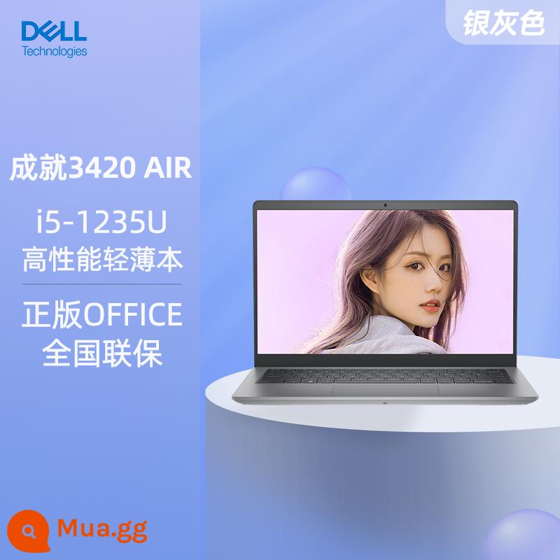 Máy tính xách tay Dell/DELL thế hệ thứ 12 Core i5 tùy chọn cạc màn hình độc lập thành tích 3420Air hàng đầu chính hãng hiệu suất cao mỏng nhẹ xách tay văn phòng sinh viên kinh doanh game xách tay sách mỏng nhẹ - [Mẫu Air mới 14 inch] Card đồ họa Bạc/i5/16G/512G/Iris Xe thế hệ thứ 12