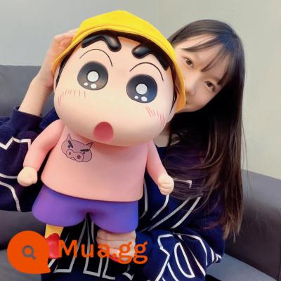 1:1 Crayon Shin-Chan Mô Hình Mô Hình Đồ Chơi Mô Hình Búp Bê Hợp Thời Trang Chơi Bộ Quà Tặng Đầu Giường Trang Trí Quà Tặng Sinh Nhật - Xiaoxin Pink-42cm (có mũ)