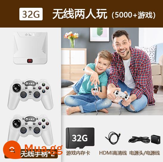 Máy chơi game gia đình Xiaobawang được kết nối với TV 2023 hộp trò chơi mới psp1 arcade King of Fighters Sega fc thẻ máy màu đỏ và trắng dành cho trẻ em Contra retro hoài cổ tay cầm đôi D103 - Phiên bản nâng cấp cao nhất 32G [tích hợp hơn 5000 trò chơi] tay cầm không dây kép