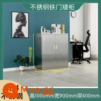 Tủ đựng đồ nhân viên mái dốc bằng thép không gỉ 304 không bụi thanh lọc xưởng tủ bảo quản nhà máy thực phẩm tủ khử trùng vô trùng - Tủ thấp inox 304 màu trắng