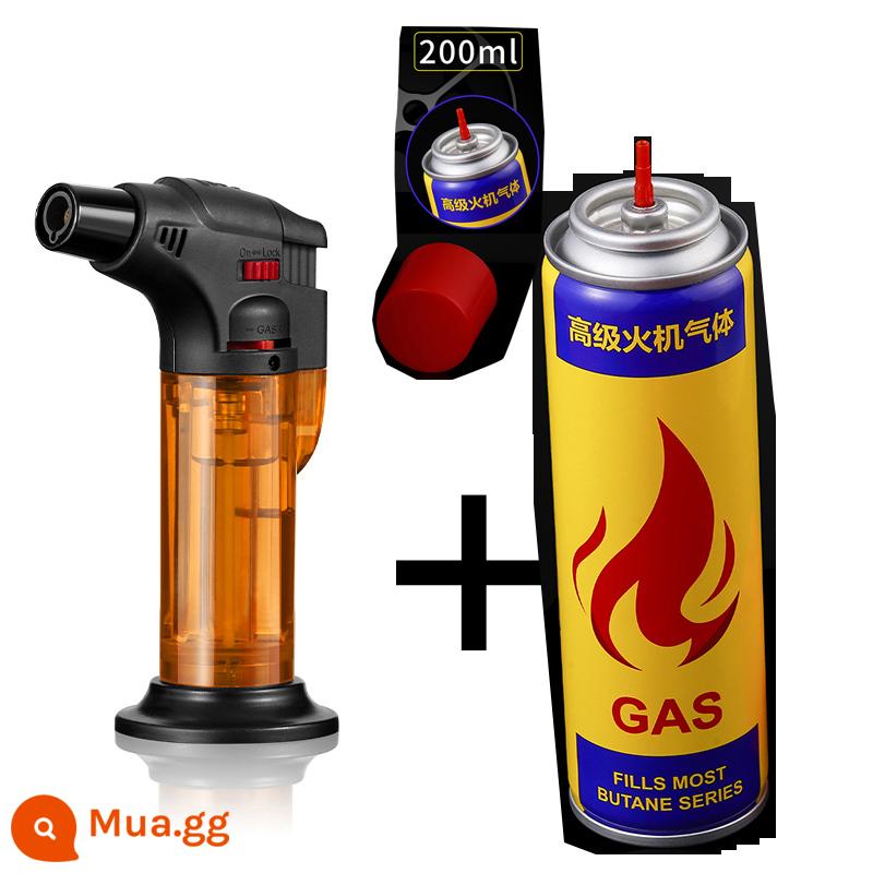 Bật lửa chống gió khí đặc biệt đa năng chai bơm hơi khí gas lỏng bình gas tiên tiến chứa đầy khí butan trong nhà và ngoài trời - GAS200ML+cam 1 ống