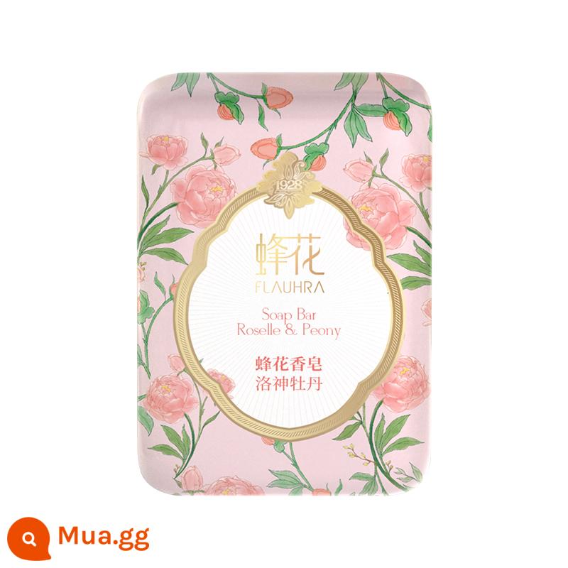 FLAUHRA Ong Hoa Xà Phòng Gỗ Đàn Hương 125G Hoa Mẫu Đơn Cuối Ngọc Rửa Mặt, Tắm Và Rửa Tay Đa Năng Tắm Hương Thơm Xà Phòng - [Sản phẩm mới] Hoa mẫu đơn Luo Shen