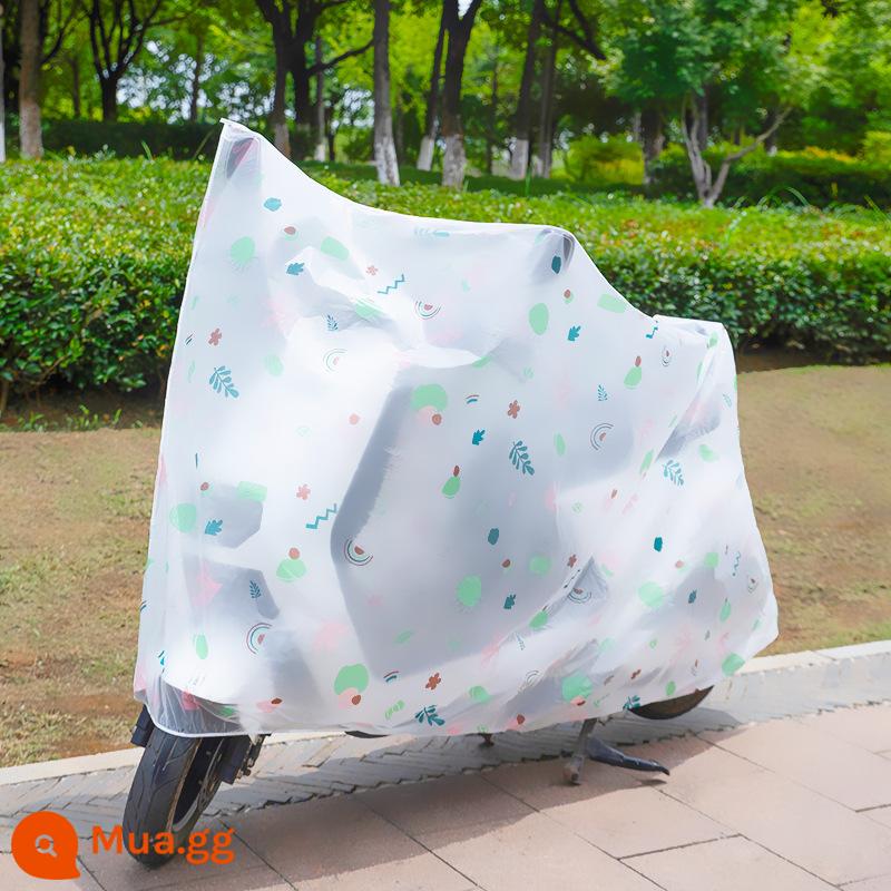 Áo che mưa xe điện Áo che nắng xe điện Áo mưa xe đạp quần áo xe hơi Che mưa Áo mưa poncho - Model mờ dày, dài 1,8M - Thế giới ảo [chống mưa chống nắng + đảm bảo rò rỉ nước] kích thước nhỏ