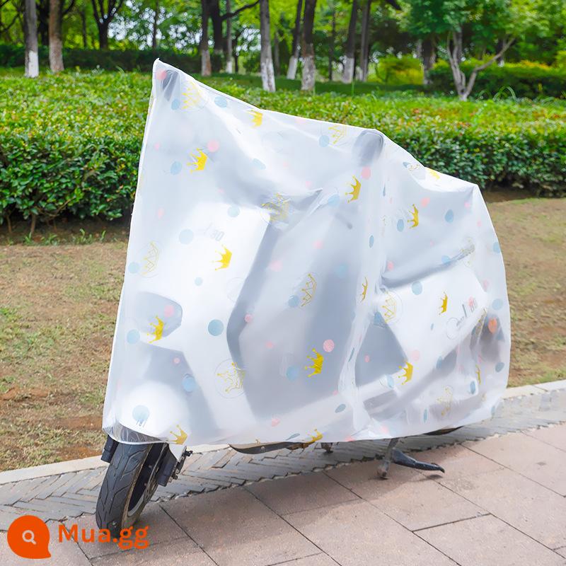 Áo che mưa xe điện Áo che nắng xe điện Áo mưa xe đạp quần áo xe hơi Che mưa Áo mưa poncho - Model mờ dày, dài 2,2M - Dream Crown [chống mưa chống nắng + đảm bảo rò rỉ nước] Kích thước lớn