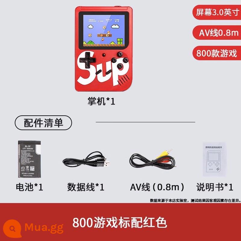 sup mới máy chơi game cầm tay retro cầm tay trẻ em hoài cổ cổ điển Nga psp mini cầm tay kiểu cũ đôi máy chơi game nhỏ Mario Quà tặng ngày trẻ em lòng bàn tay vuông tuổi thơ - gợi ý! Trò chơi 800 đạt tiêu chuẩn với màu đỏ