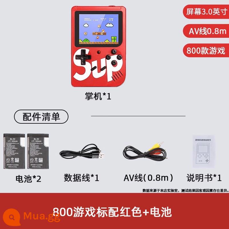 sup mới máy chơi game cầm tay retro cầm tay trẻ em hoài cổ cổ điển Nga psp mini cầm tay kiểu cũ đôi máy chơi game nhỏ Mario Quà tặng ngày trẻ em lòng bàn tay vuông tuổi thơ - gợi ý! Game 800 đạt chuẩn màu đỏ + pin