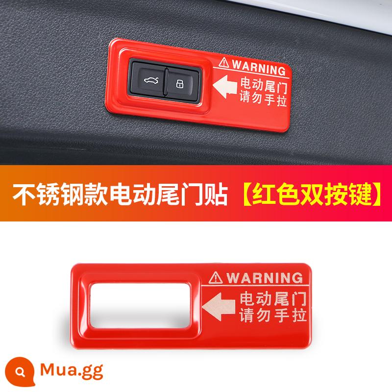 Nhãn dán cảnh báo cửa sau điện xin vui lòng không kéo nhãn dán xe Odyssey điện nâng cổng thông báo nhãn dán giấy phản quang vá - Audi [Thép không gỉ 3D] Nút bấm kép đặc biệt [Đỏ] Đuôi điện