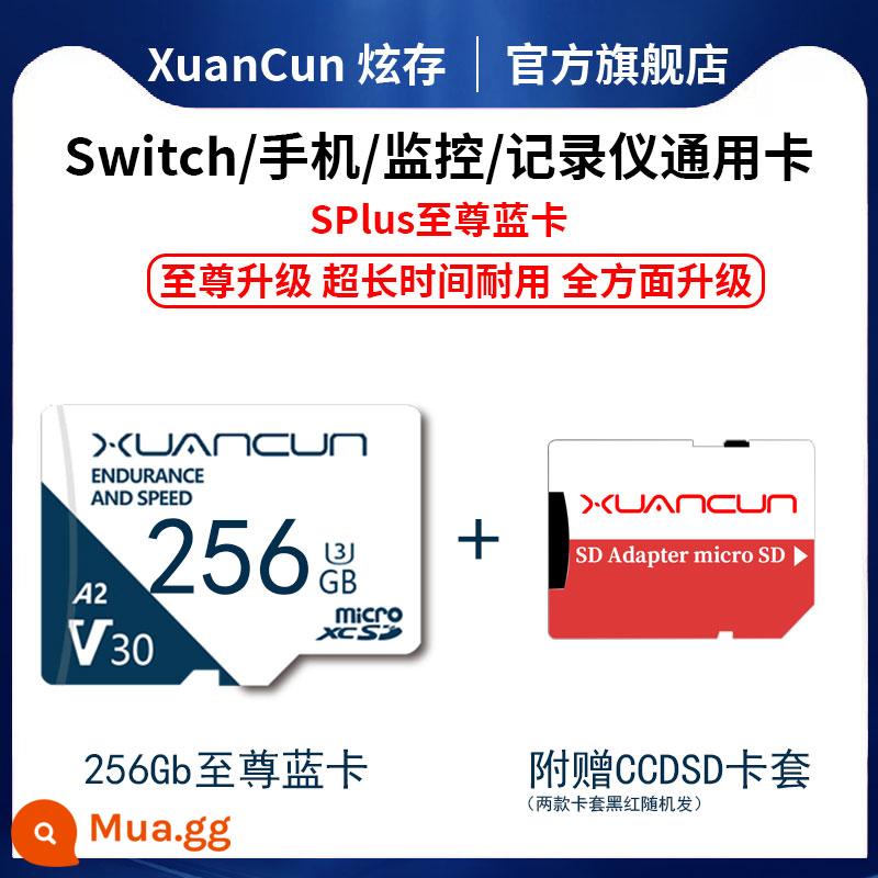 Yuancun 128g thẻ nhớ TF tốc độ cao 64G điện thoại di động camera hiệu suất cao thực thi pháp luật ghi đặc biệt lưu trữ thẻ sd - Thẻ tốc độ cực cao 256G [đi kèm ngăn chứa thẻ SD]