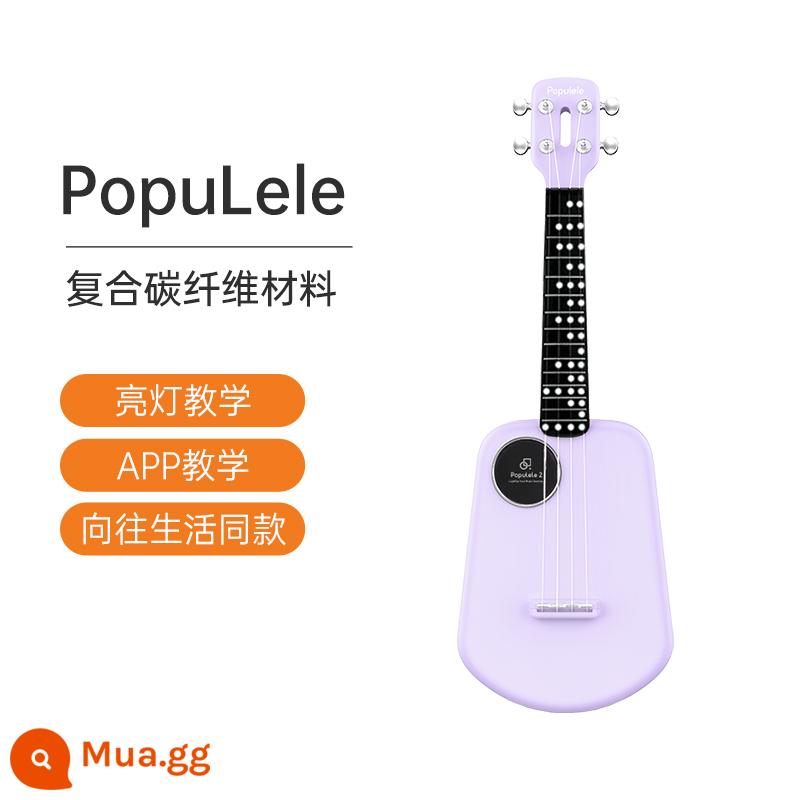 Mật khẩu nhạc populele Đàn ukulele thông minh Xiaomi mới bắt đầu chơi đàn guitar nhỏ cho trẻ em bé trai và bé gái mới bắt đầu - màu tím nhẹ nhàng