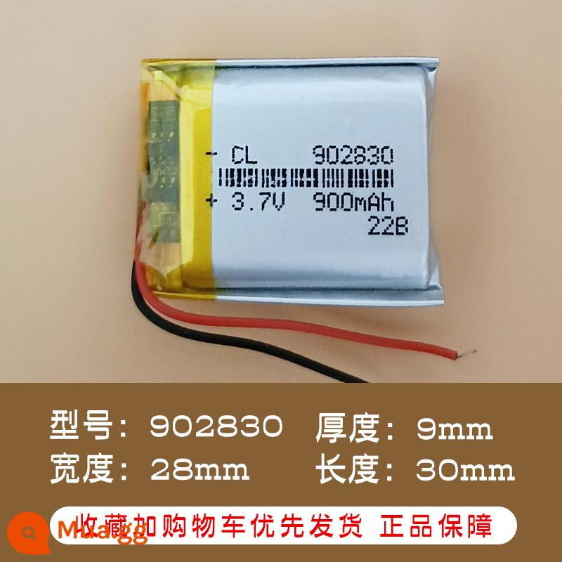 Pin lithium polymer 3.7V thiết bị ghi âm thông minh có thể đeo được bút phiên dịch kỹ thuật số pin thiết bị y tế - Cà phê cam 902830-900mAh