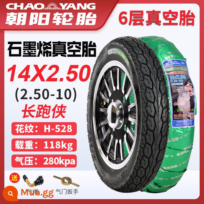 Lốp Chaoyang 3.00/2.75-10 14/16x2.50/3.0 Lốp Xe Điện Lốp Không Săm Xe Điện Dây Lốp - 14x2.50 graphene [chạy xa] 6 lớp 528