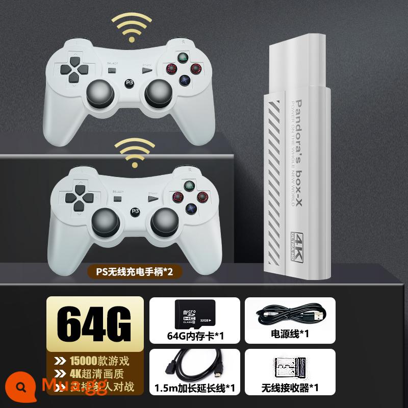 HD Pandora 2023 bảng điều khiển trò chơi mới có TV tại nhà ps5 arcade vua máy bay chiến đấu cần điều khiển tay cầm hộp trò chơi đôi xbox nintendo trẻ em hoài cổ fc mario gba cho bạn trai - Pandora 64G 15.000 trò chơi, tay cầm không dây sạc PS kép