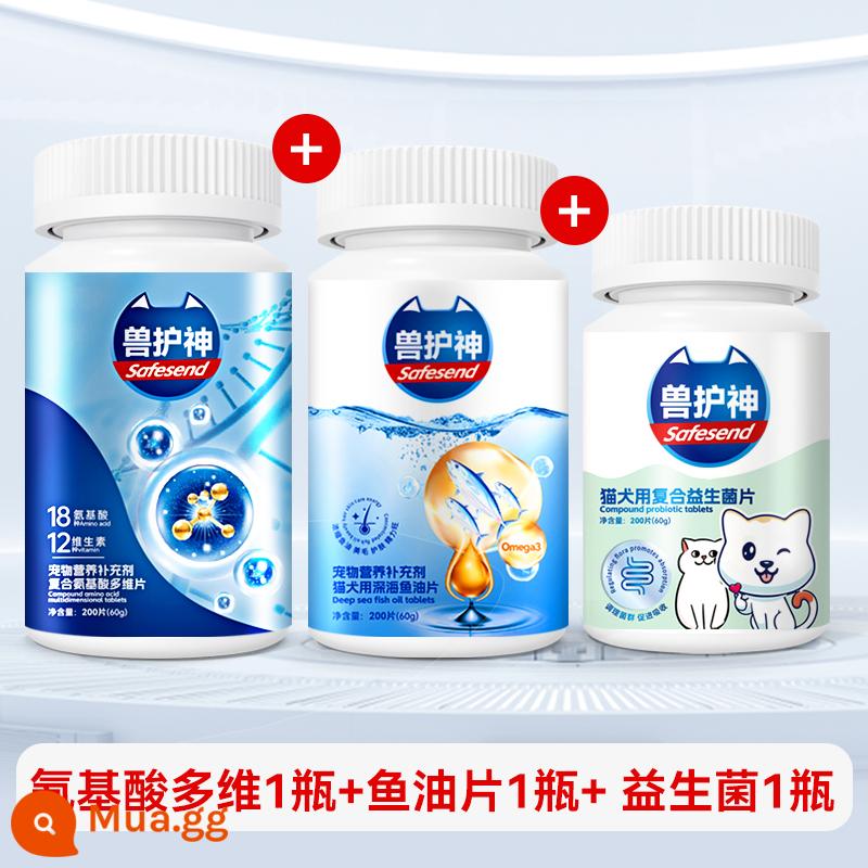 Động Vật Người Giám Hộ Mèo Vitamin Tổng Hợp Axit Amin Viên Đa Chiều Chó Dinh Dưỡng Kem Thú Cưng Đặc Biệt Mèo C Đa Năng B - 3 túi