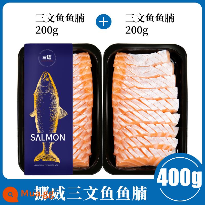 Ba món ngon từ cá hồi Na Uy, sashimi phi lê tươi sống, cắt sống nguyên con đông lạnh, miễn phí vận chuyển, sashimi, vận chuyển SF - [Bụng cá béo nhưng không béo] 2 hộp