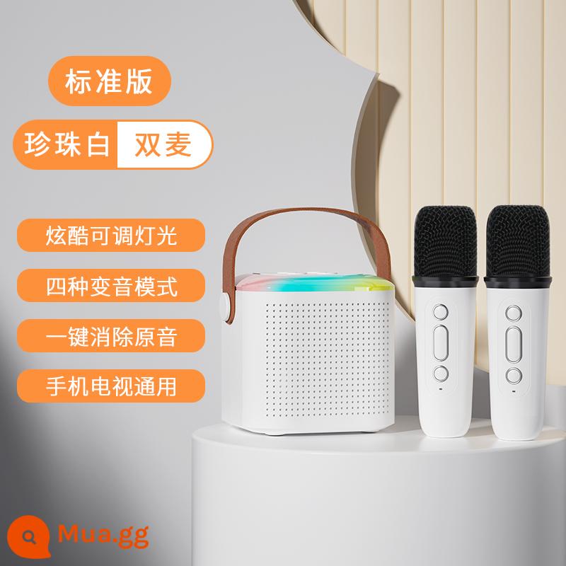 Micro và âm thanh tích hợp tại nhà Bộ micro di động loa Bluetooth không dây đa năng karaoke trẻ em tại nhà KTV - Micrô đôi [phiên bản tiêu chuẩn K2 mới] bộ giảm thanh chỉ bằng một cú nhấp chuột + ánh sáng có thể điều chỉnh + nâng cấp thời lượng pin.