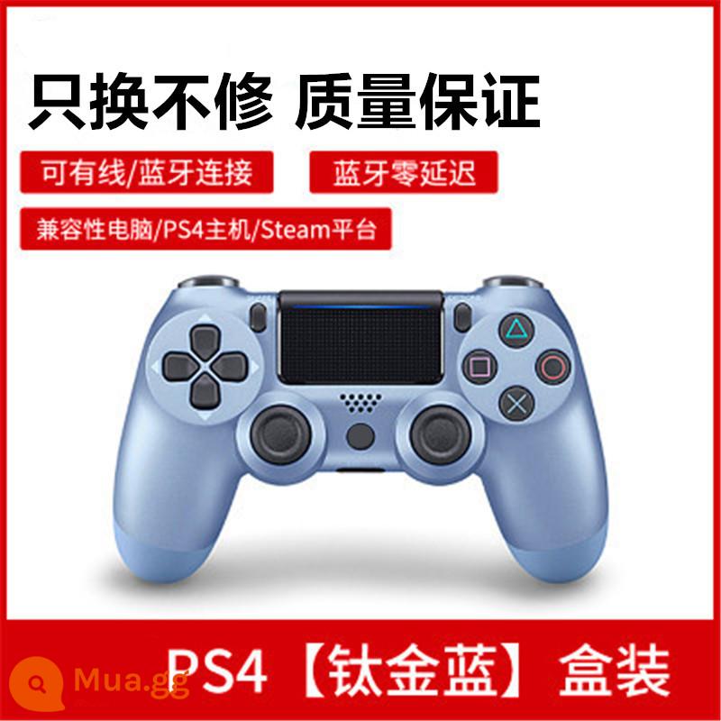 Tay cầm ps4 pc phiên bản máy tính bluetooth không dây rung hơi nước Android Apple điện thoại di động máy tính bảng bảng điều khiển trò chơi đa năng - [Titanium Blue] Phiên bản Bluetooth 5.0 hàng đầu