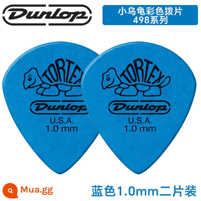 Dunlop pick Dunlop guitar điện pick rùa nhỏ jazz3 guitar bass dân gian gảy đặc biệt - [Gói 2] Cuốc rùa xanh 498 1.00mm