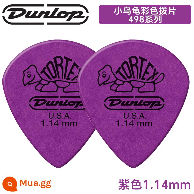 Dunlop pick Dunlop guitar điện pick rùa nhỏ jazz3 guitar bass dân gian gảy đặc biệt - [Gói 2] 498 cuốc rùa tím 1.14mm