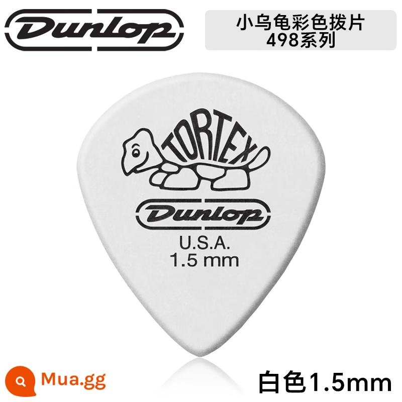 Dunlop pick Dunlop guitar điện pick rùa nhỏ jazz3 guitar bass dân gian gảy đặc biệt - Pick màu trắng tinh khiết 498 series 1,5 mm