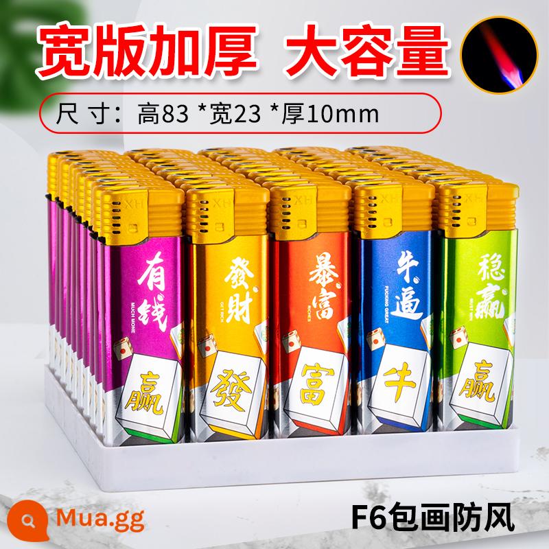 Bật lửa chống gió 50 giá rẻ, bền, dùng một lần, làm theo yêu cầu, làm theo yêu cầu thông thường, thương mại, bán hàng trực tiếp tại nhà máy, miễn phí vận chuyển đến siêu thị - F6 Làm giàu