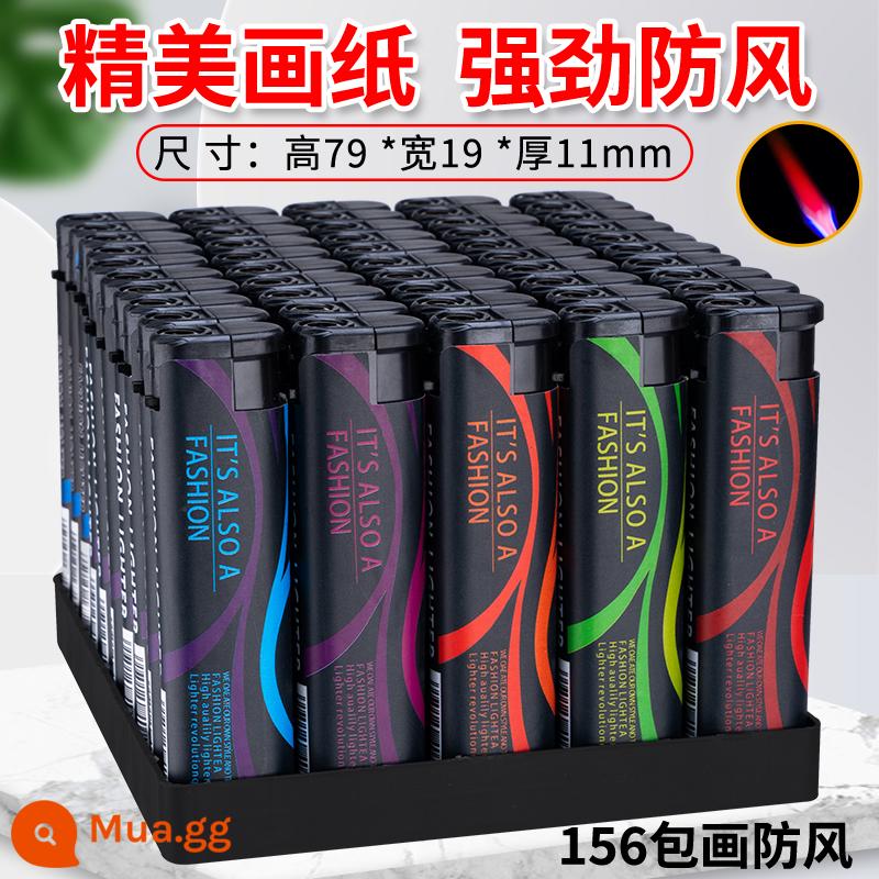 Bật lửa chống gió 50 giá rẻ, bền, dùng một lần, làm theo yêu cầu, làm theo yêu cầu thông thường, thương mại, bán hàng trực tiếp tại nhà máy, miễn phí vận chuyển đến siêu thị - sọc màu