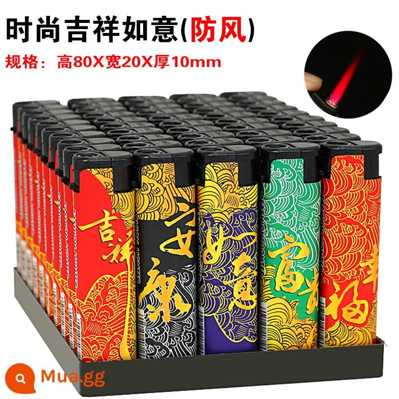 [Giá sỉ 50 chiếc] Bật lửa chống gió dùng một lần bán buôn bền theo yêu cầu quảng cáo tùy chỉnh sử dụng thông thường trong gia đình - Tốt lành và Ruyi ► [Chống gió] ► Có sẵn các tùy chọn số lượng để trượt xuống