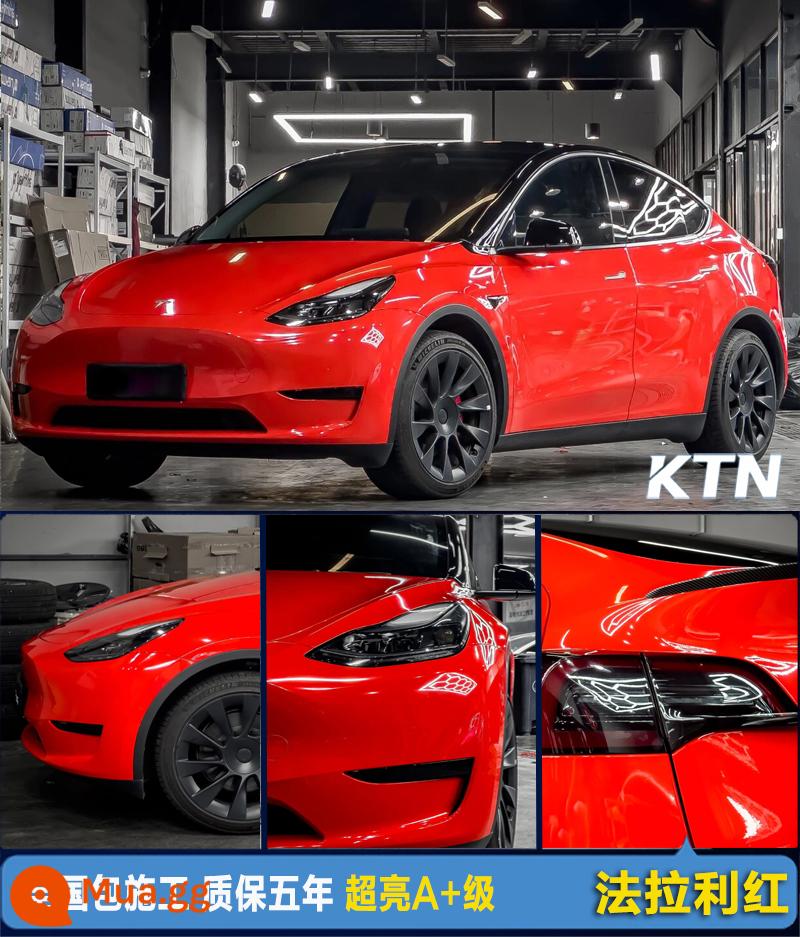 Phim đổi màu xe PET toàn bộ thân xe toàn bộ xe tpu vỏ xe Tesla mờ đen sáng chiến binh hạt tiêu trắng bạc - Ferrari màu đỏ siêu sáng hạng A+ [bảo hành 5 năm, vật liệu nền nhập khẩu, bao gồm công trình toàn quốc]