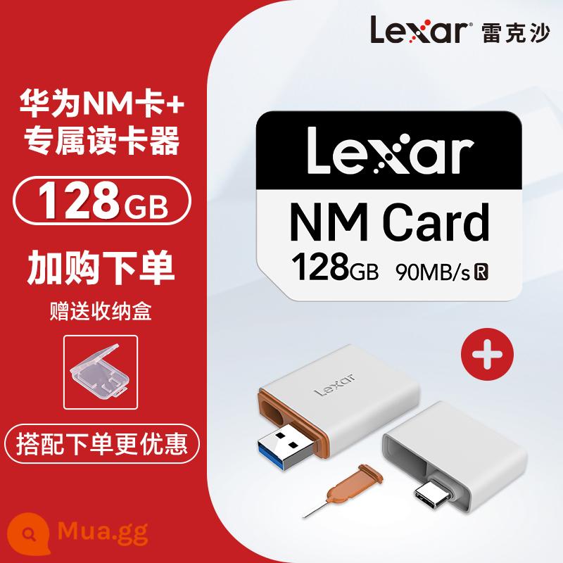 [Huawei] Mate/P series 60Pro thẻ nhớ đặc biệt Lexar 256GNM thẻ nhớ mở rộng điện thoại di động - Thẻ NM + đầu đọc thẻ-128GB