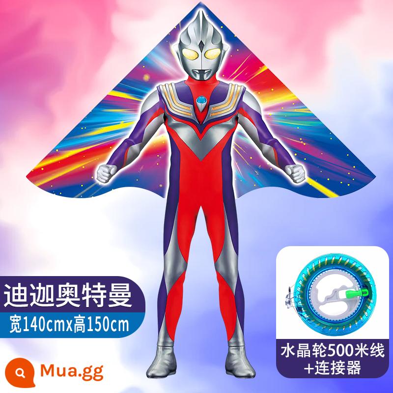 Ultraman Zero Diều Làn Gió Trẻ Em Dễ Bay 2024 Mới Hoạt Hình Hoạt Hình Sơ Khai Người Lớn Kích Thước Lớn - Bánh xe pha lê siêu nhân cao 1,5 mét Đường 500 mét