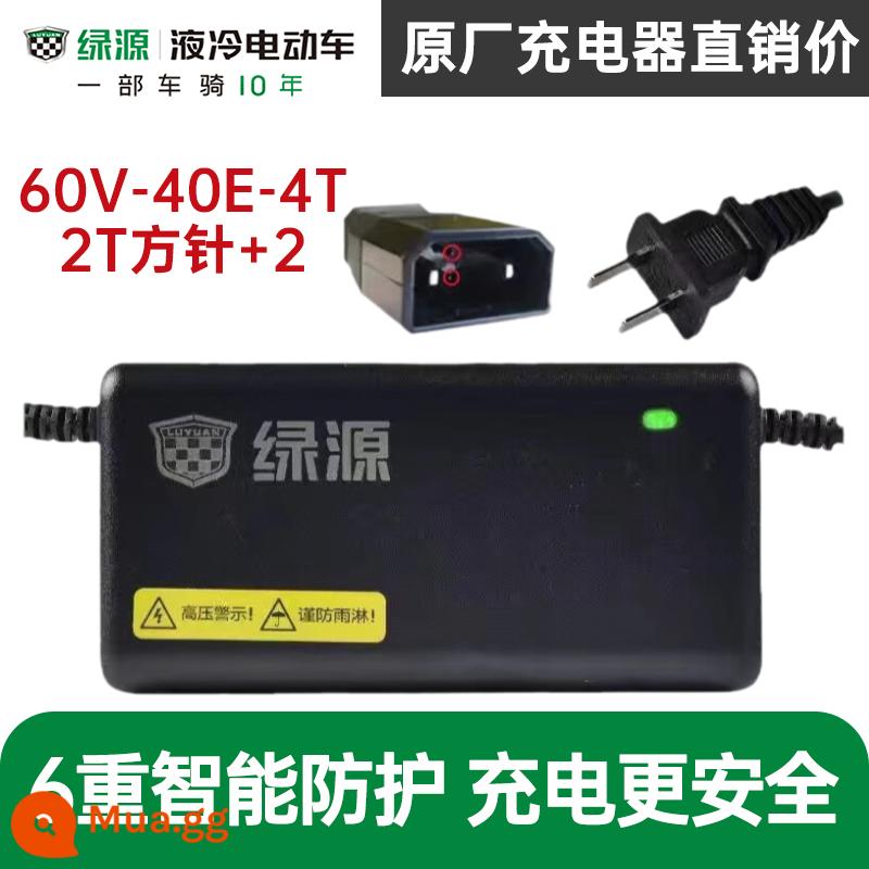 Xe điện Luyuan chính hãng sạc pin axit chì đặc biệt 48V/60V/72V làm mát tự động tóc thẳng - [6 chống mới] 60V-40E-4T