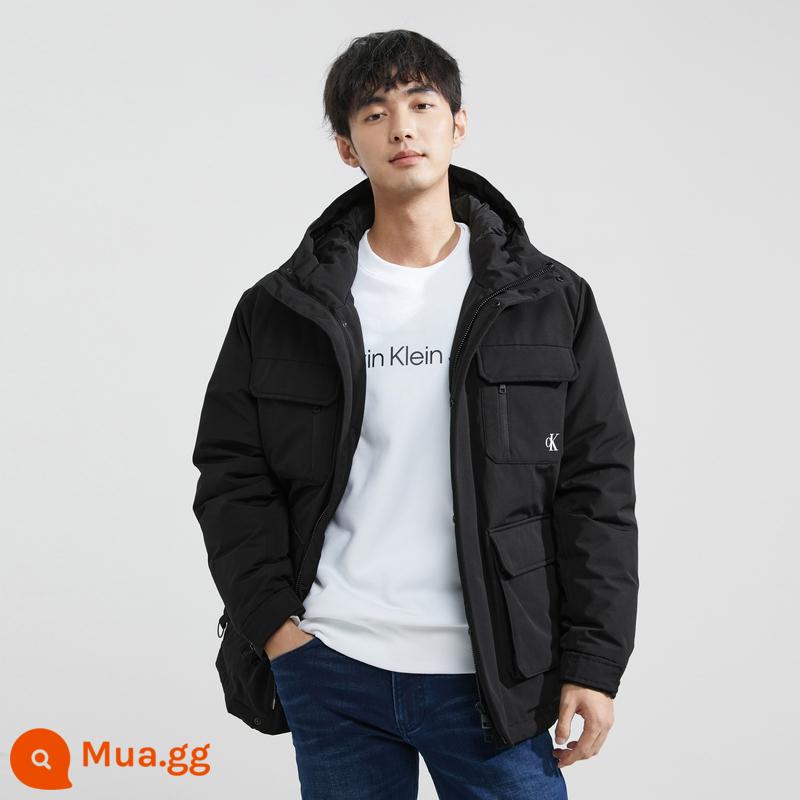 [Phong cách giống ba ngôi sao chống] Áo khoác parka mùa đông CKJeans23 chống gió, chống nước, chống bẩn cho nam và nữ J325485 - BEH-không gian màu đen