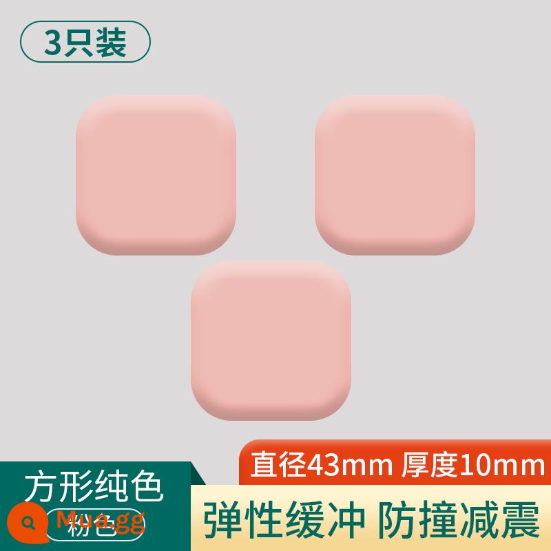 Miếng chặn cửa hút chống va chạm không cần đục lỗ silicone mới cản cửa hút phòng thay đồ chặn cửa cửa sau tay nắm miếng đệm chống va chạm - 3 bột vuông