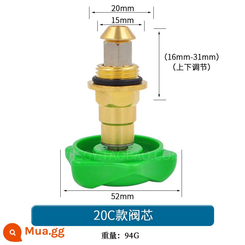 PPR PE van dừng van lõi loại nâng vòng tròn loại van chặn van cổng van 20-4 ống phân phối nước phụ kiện đường ống - Lõi van tay quay màu xanh sang trọng C style 20