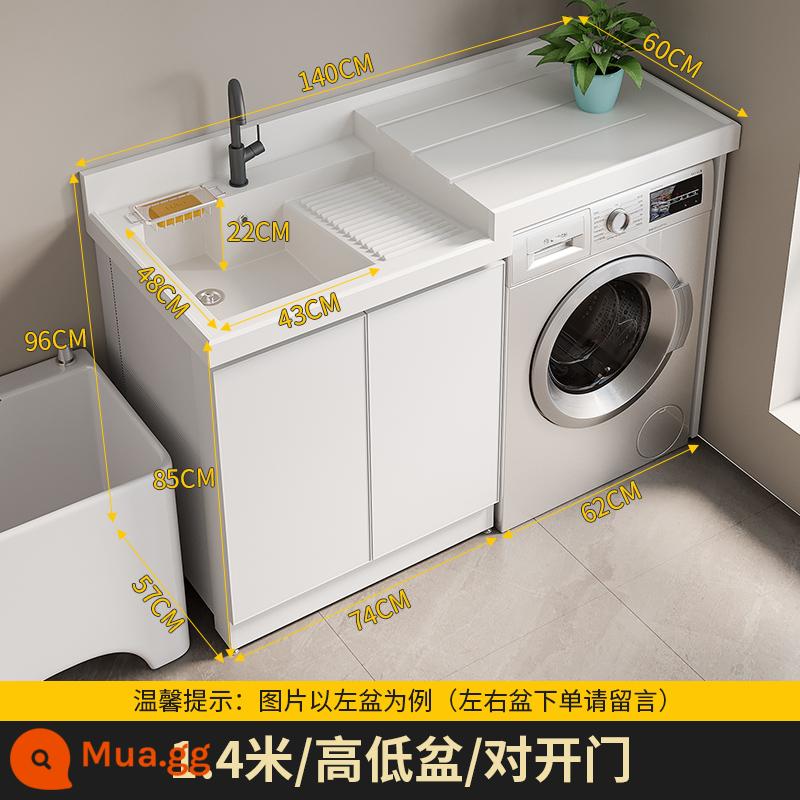 Cắt góc Máy giặt tùy chỉnh Máy tích hợp Tủ Tủ Tủ Nội các không gian Aluminum Drum Laundry Laundry Silhouette Kết hợp với tấm cọ xát - Cửa đôi tay nắm giấu chiều cao-140 cm