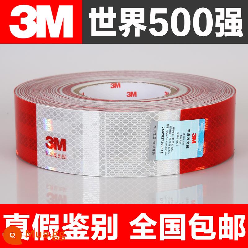 3M xe tải miếng dán phản quang dải thân xe an toàn dấu hiệu cảnh báo xe tải kiểm tra hàng năm dải màu đỏ và trắng đặc biệt dán xe hơi - Siêu cấp [10 dải màu đỏ và trắng]★ Phản xạ mạnh hơn, tuổi thọ 6 năm★