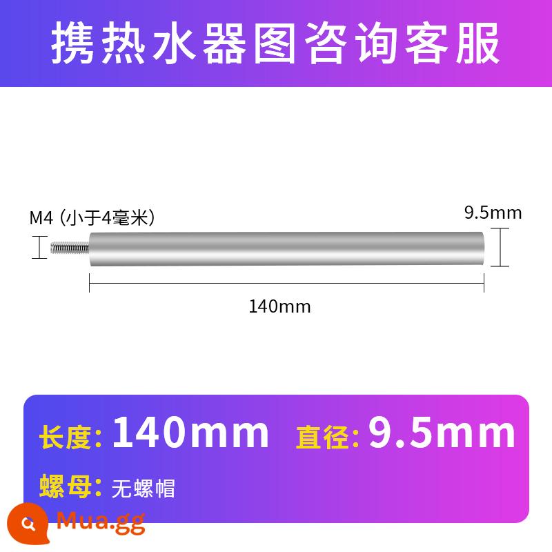 Máy nước nóng điện đa năng thanh magie 40/50/60/80L lít nước thải đầu ra tẩy cặn cực dương hy sinh thanh phụ kiện chính hãng - Số 1: M4 (9,5 * 140) không có đai ốc