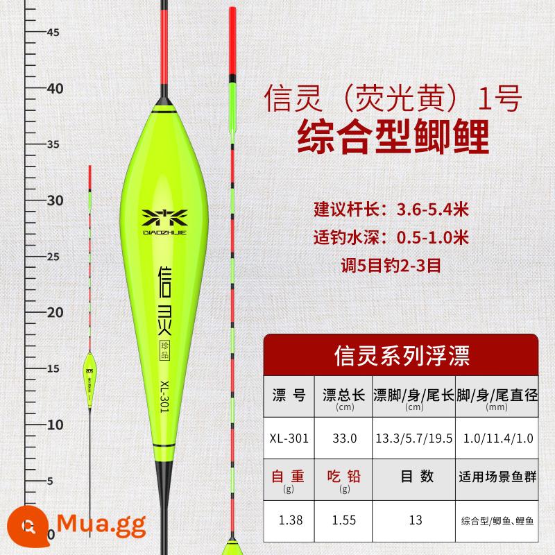 Bộ phao câu cá thế giới câu cá trọn bộ phao câu cá hoang dã nano độ nhạy cao phao cá diếc đậm bắt mắt kèm hộp phao chính hãng - Xinling (màu vàng huỳnh quang) Số 1 [gói ba]