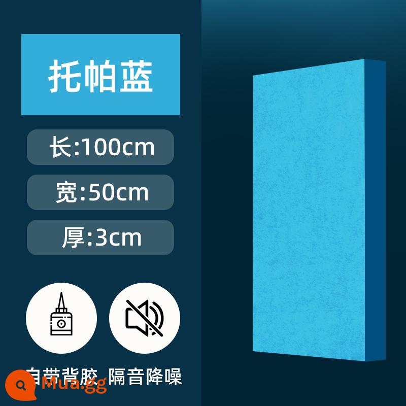 Tấm cách âm tiêu âm phòng ngủ gia đình cửa cách âm dán tường bông cách âm vật liệu siêu hút âm vật liệu câm trong nhà - Topaz xanh [dày 3cm]*4 gói quà tặng cách âm miễn phí