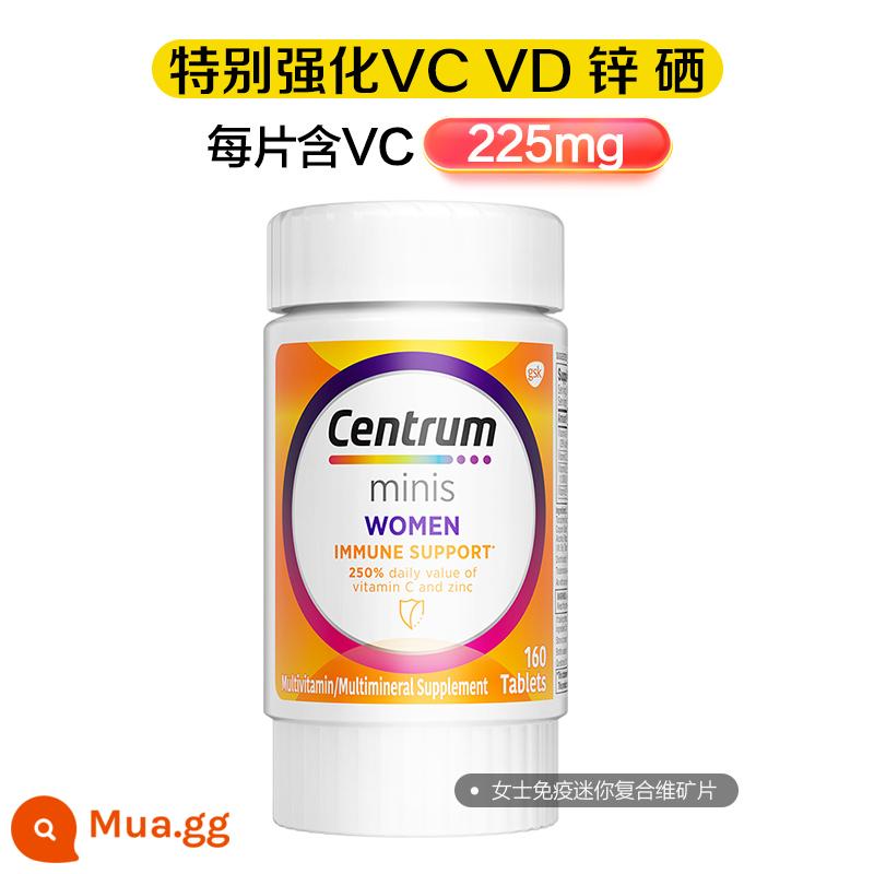 Centrum vitamin tổng hợp tốt cho nam và nữ miễn dịch mini vitamin C kẽm selen mini 160 viên - Máy tính bảng mini tự chăm sóc phụ nữ 160 viên