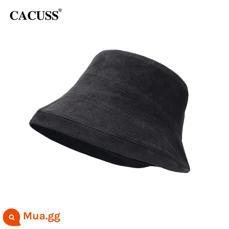 Cacuss Hat Girl Autumn and Winter Shading Solid Color Wild Fisherman Hat cho thấy khuôn mặt mũ lớn. - Phiên bản đen chống nắng và giữ ấm giúp gương mặt nhỏ lại