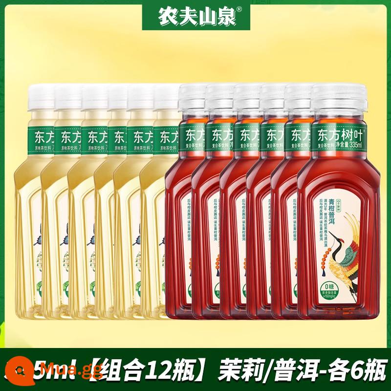 Nongfu Mùa xuân Lá phương Đông Trà hoa nhài Xanh Citrus Pu'er Trà Ô long Không đường Uống 500ml * 15 Chai FCL - 335ml [bộ 12 chai] Jasmine/Pu'er - mỗi chai 6 chai