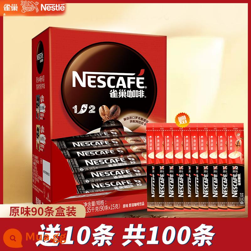 Nestle Cà Phê Nestle 1+2 Hương Vị Nguyên Bản/Espresso Cà Phê Hòa Tan 3 Trong 1 Sảng Khoái Cho Sinh Viên 100 Hộp - Hương vị gốc 90 hộp [gửi 10 cái, tổng cộng 100 cái]