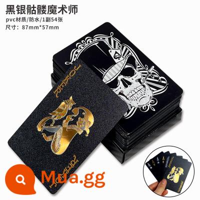 Vàng Poker Thẻ Bay Sáng Tạo Lưới Nhựa Nhựa PVC Đỏ Chống Thấm Nước Có Thể Giặt Thẻ Bay Đồ Chơi Trò Chơi Texas Cắt Hoa - Đầu lâu bạc đen Yao Ye