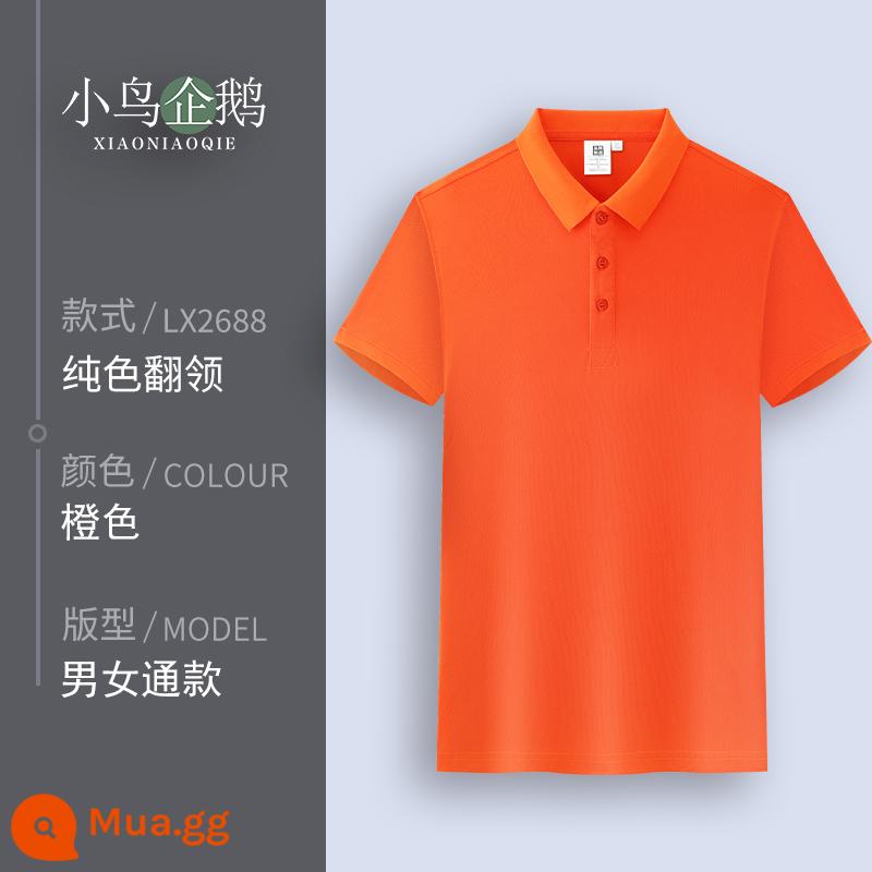 Quần áo làm việc tùy chỉnh T-shirt quần áo làm việc tùy chỉnh-thực hiện đội mùa hè cotton văn hóa quảng cáo áo POLO ngắn tay in LOGO - G cam